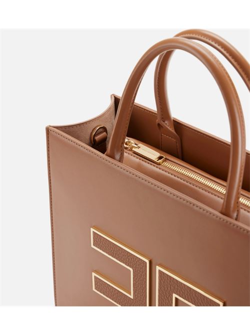 BIG TOTE WITH LOGO ELISABETTA FRANCHI | BS32A56E2EC1 Brown Sugar